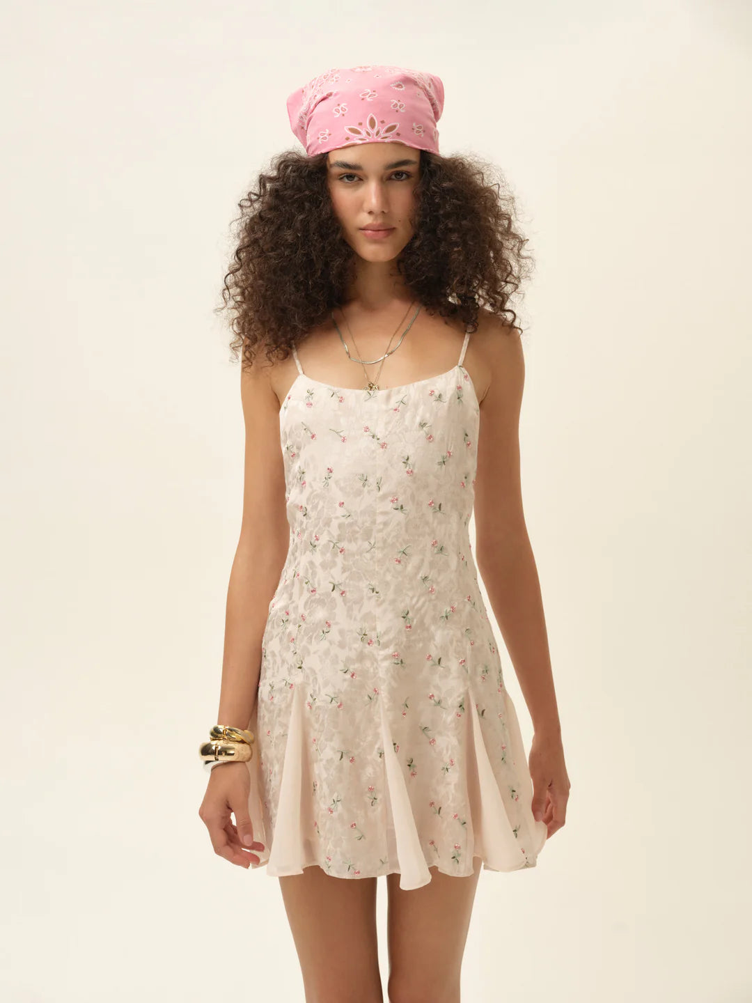 For Love & Lemons Fallen Floral Mini Dress