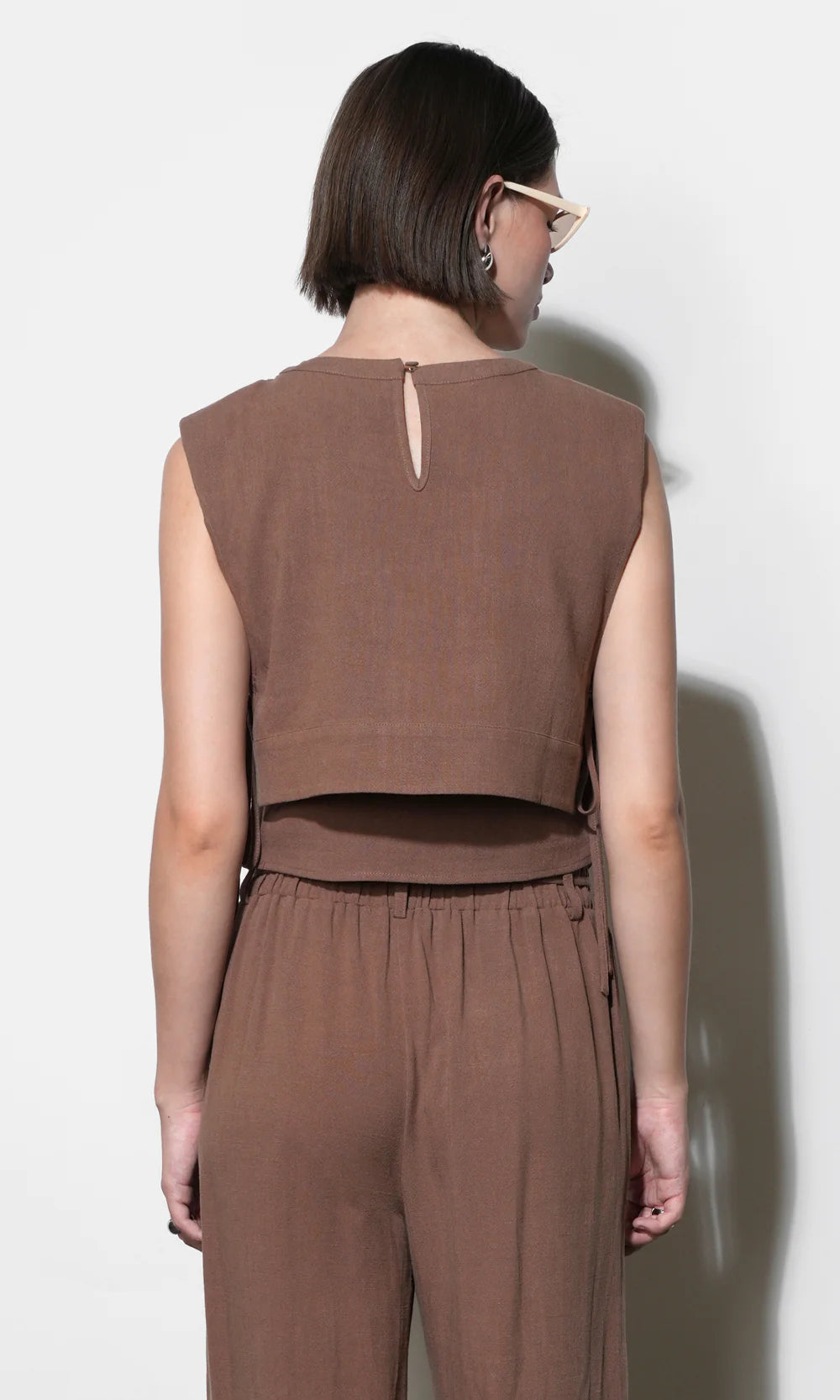Greylin Luna Double Layer Side Tie Top