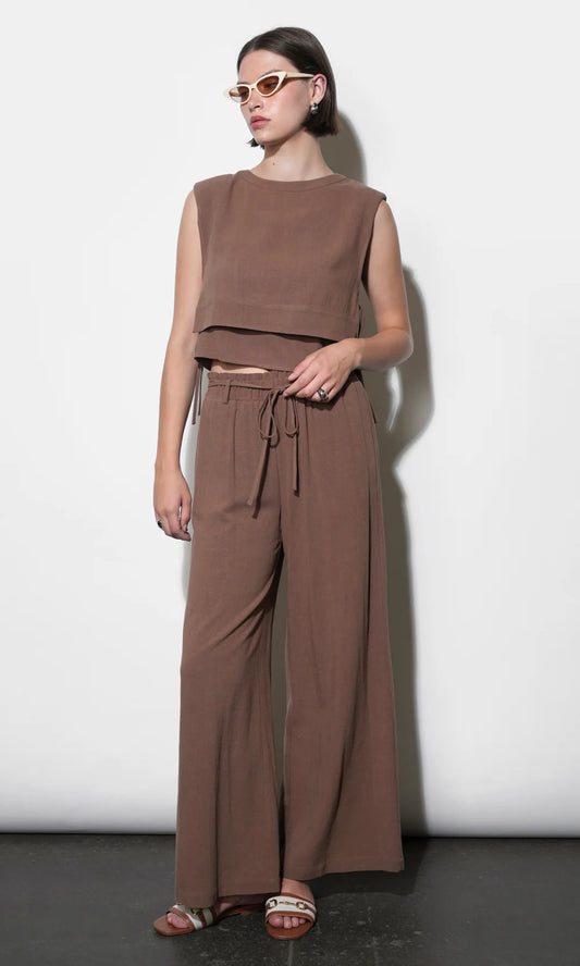 Greylin Mia Easy Wide Leg Pant W Tie Belt