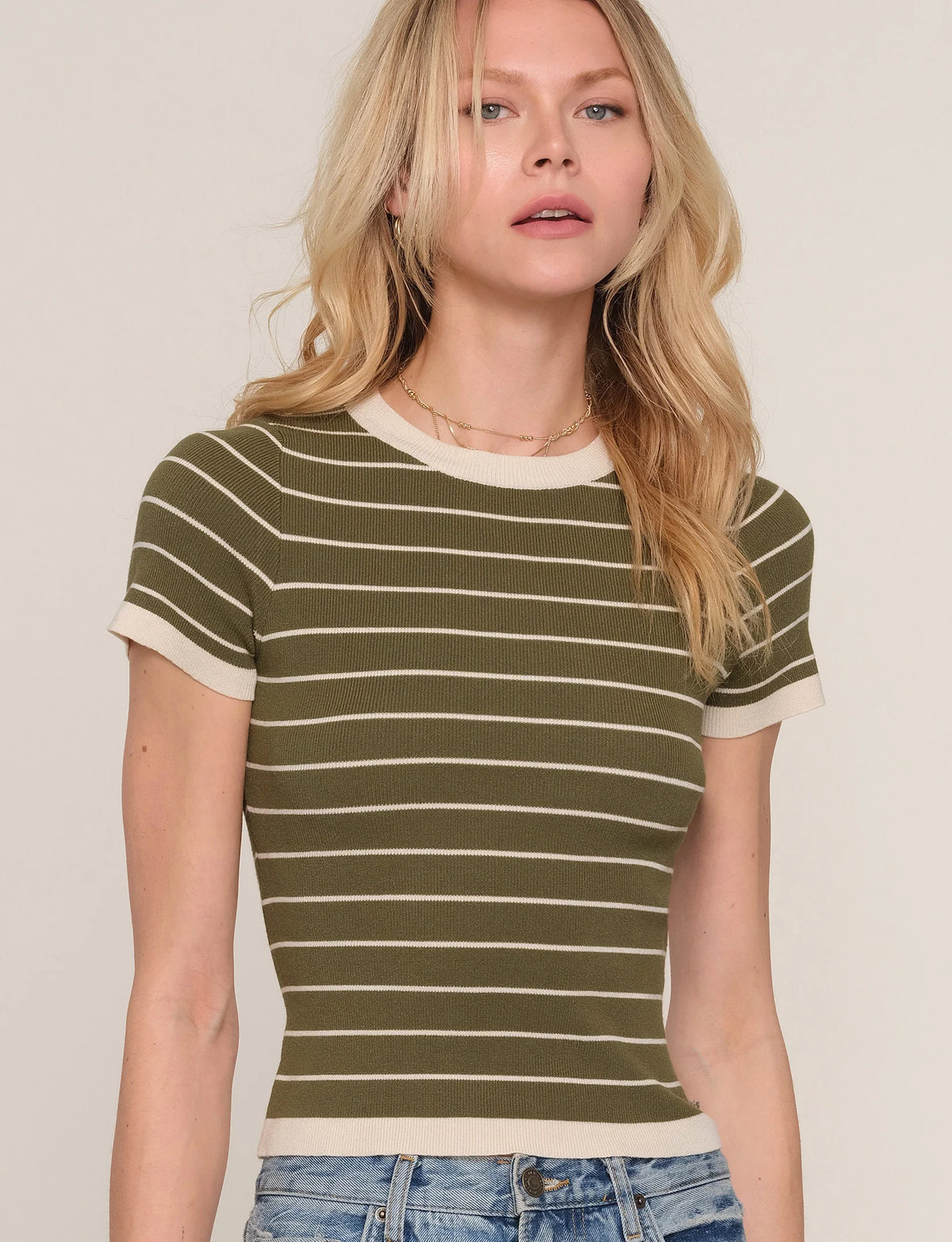 Heartloom Kitty Stripe Top