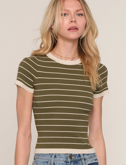 Heartloom Kitty Stripe Top