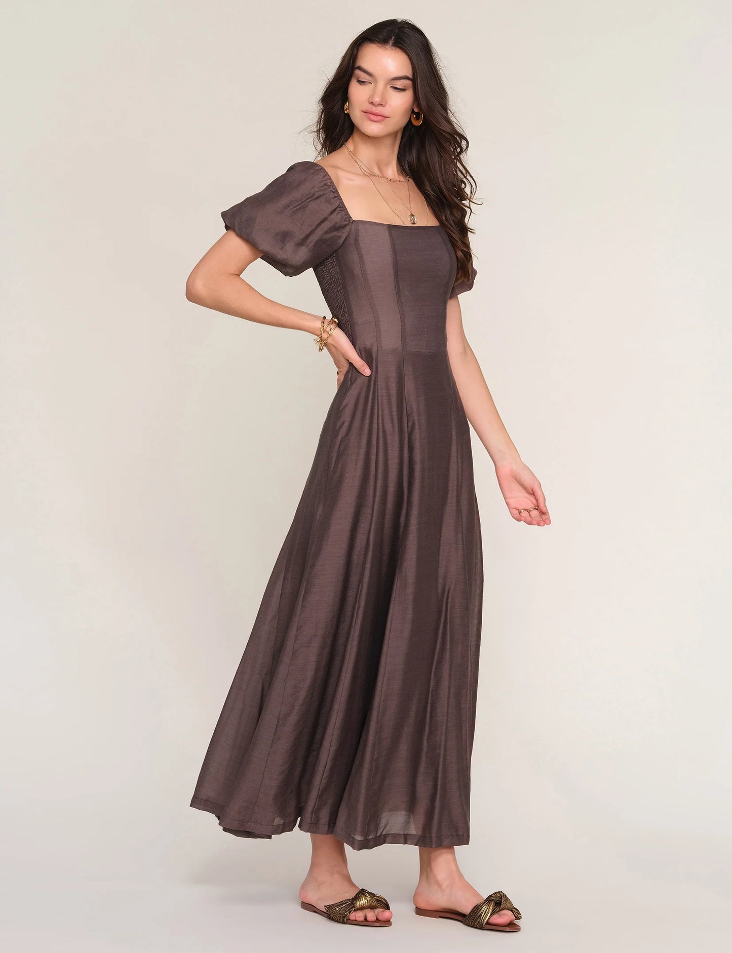 Heartloom Matisse Bubble Sleeve Maxi Dress