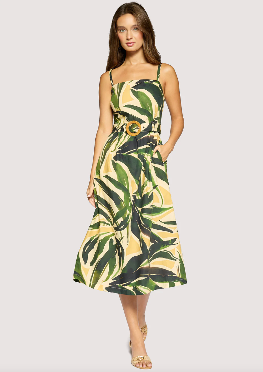 Lost + Wander Palm Serenade Midi Dress