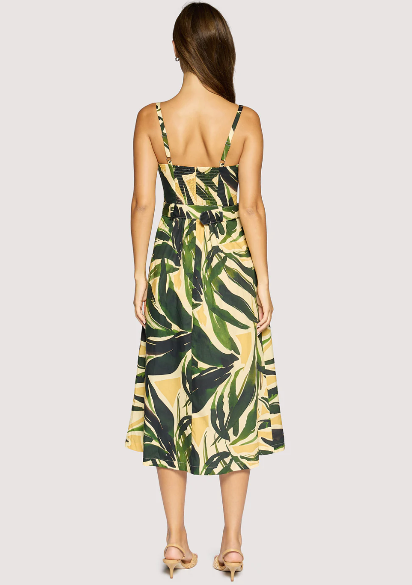 Lost + Wander Palm Serenade Midi Dress