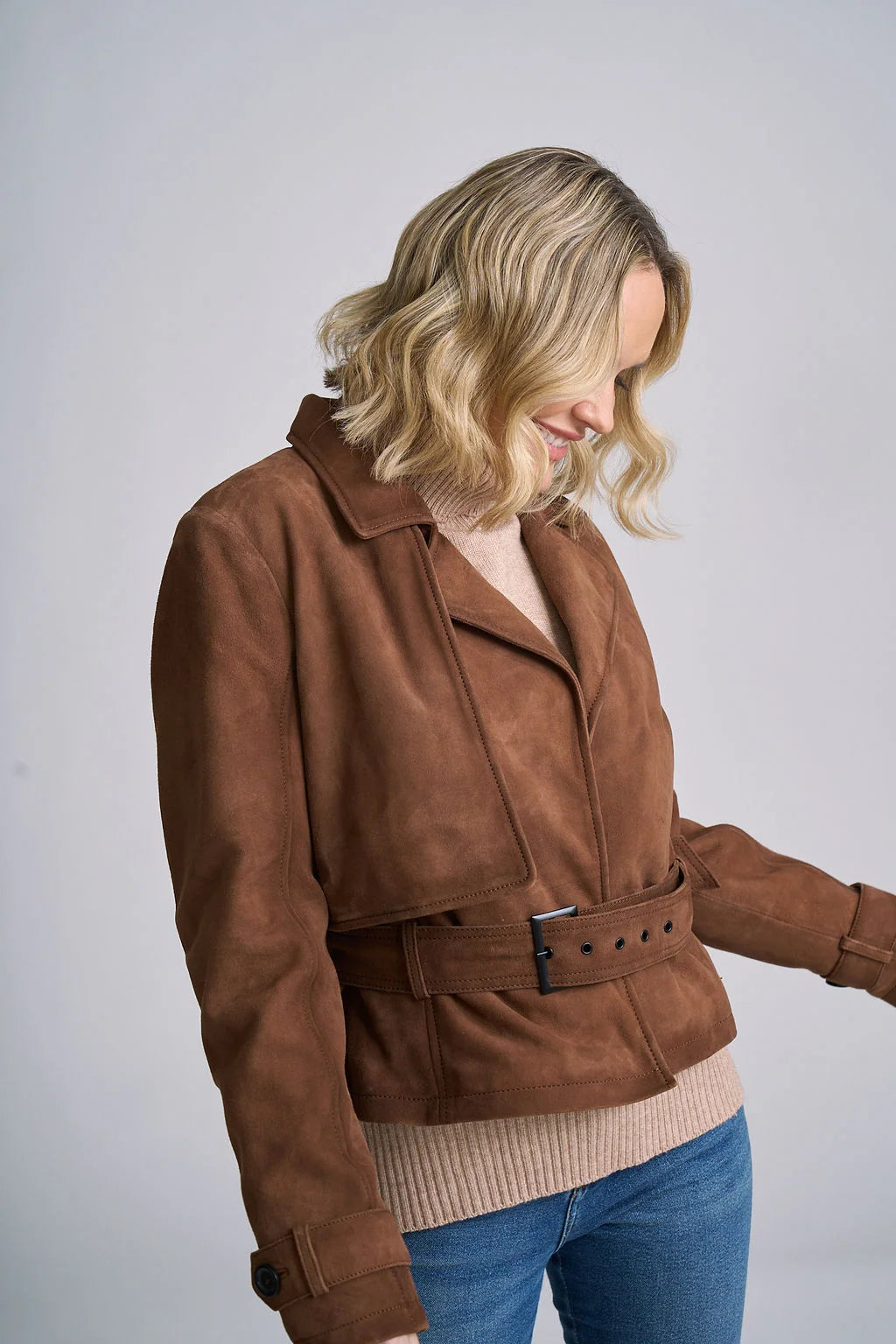 Mauritius Noir Suede Jacket