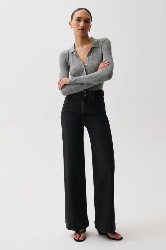 Pistola Lana Double Button High Rise