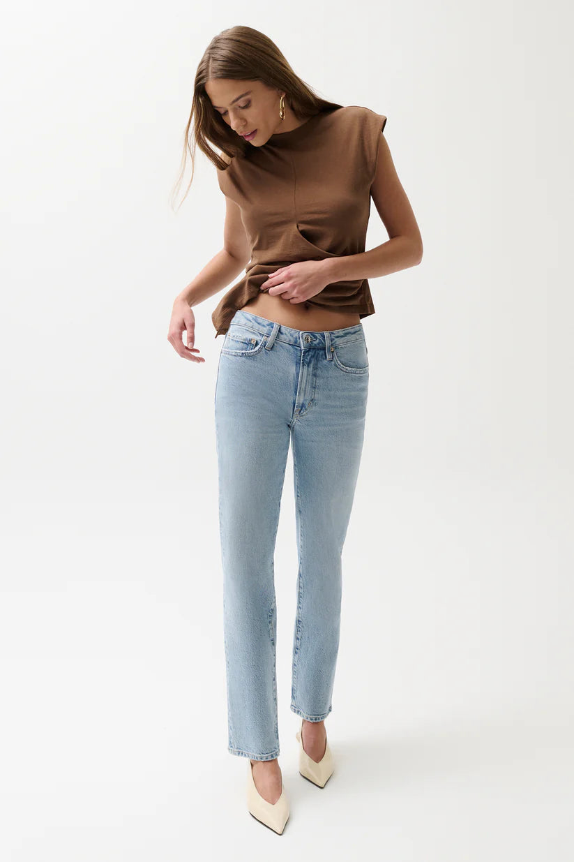 Pistola Aleks Mid Rise Straight Leg Jean