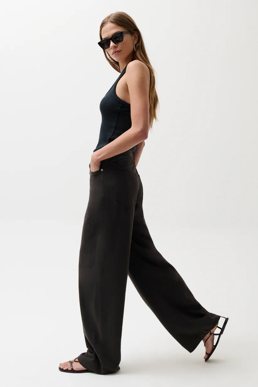 Pistola Sydney High Rise Linen Bowed Wide Leg