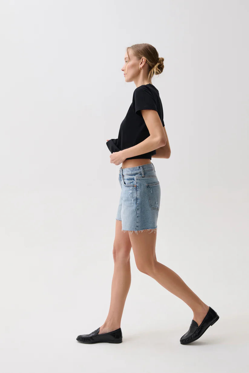 Pistola Kennedy Relaxed Mid Rise Cut Off Short Normandy