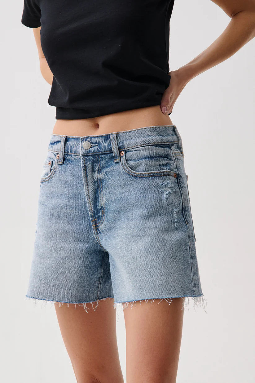 Pistola Kennedy Relaxed Mid Rise Cut Off Short Normandy