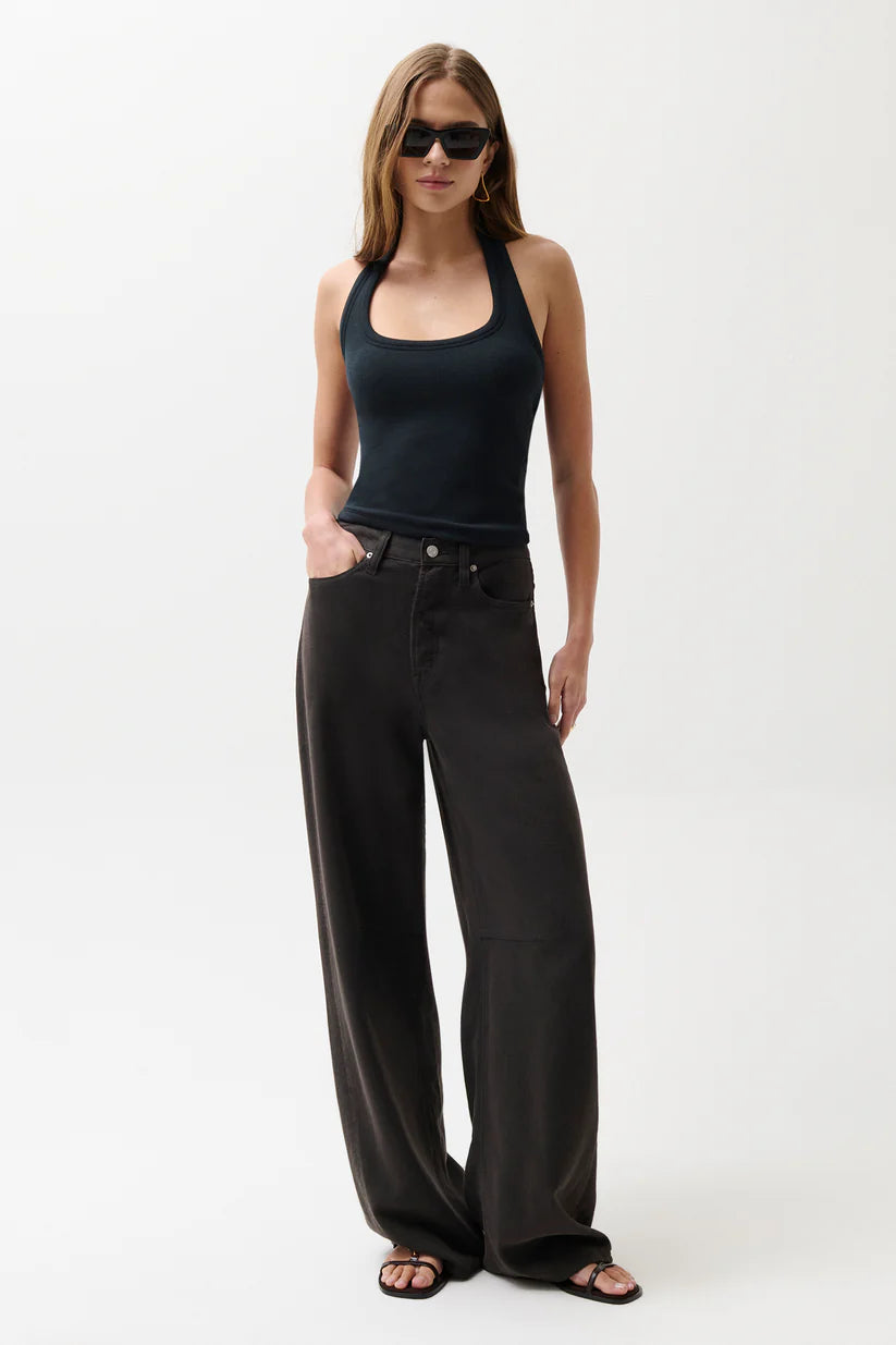 Pistola Sydney High Rise Linen Bowed Wide Leg