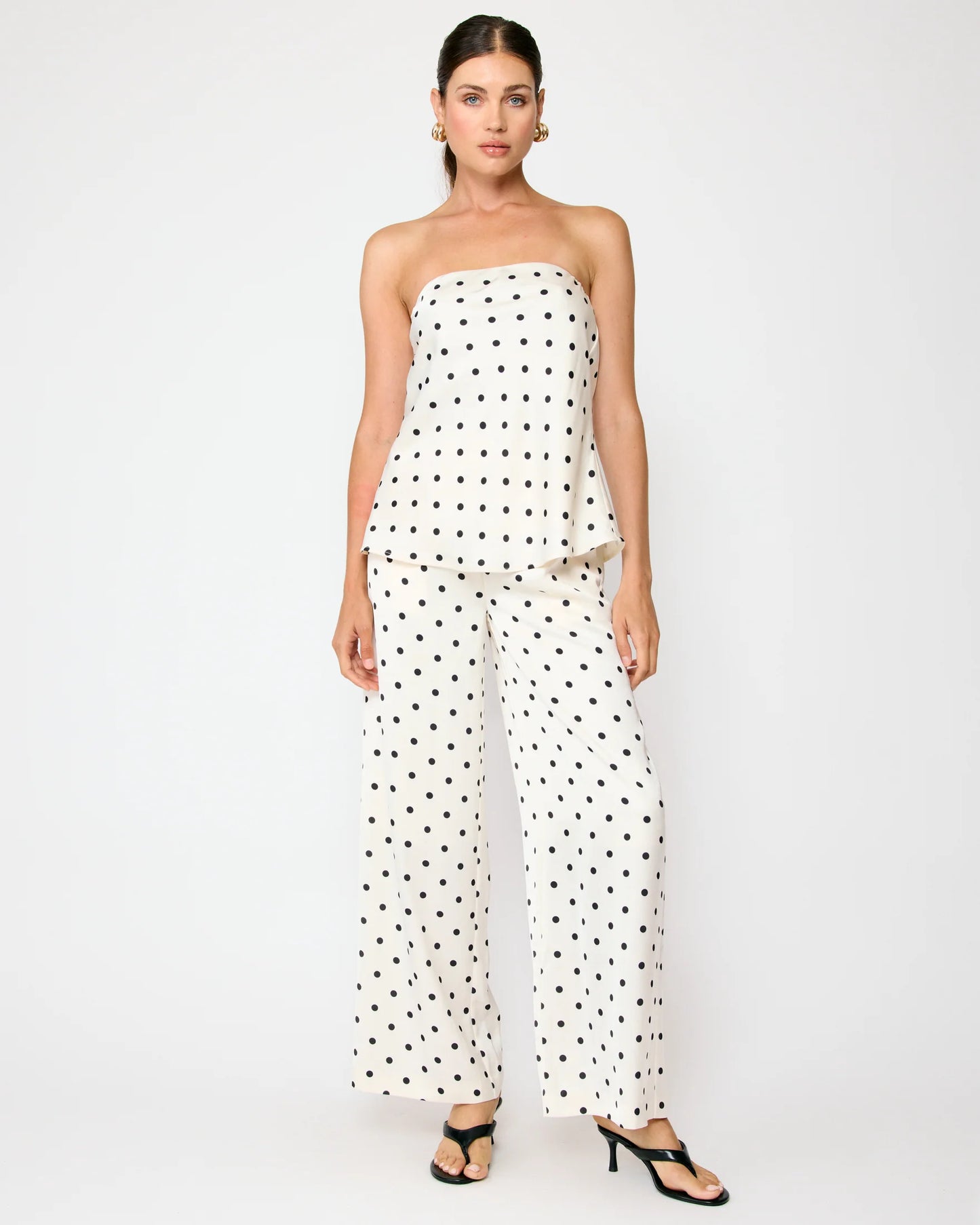 Line & Dot Ravyn Poka Dot Silk Pants