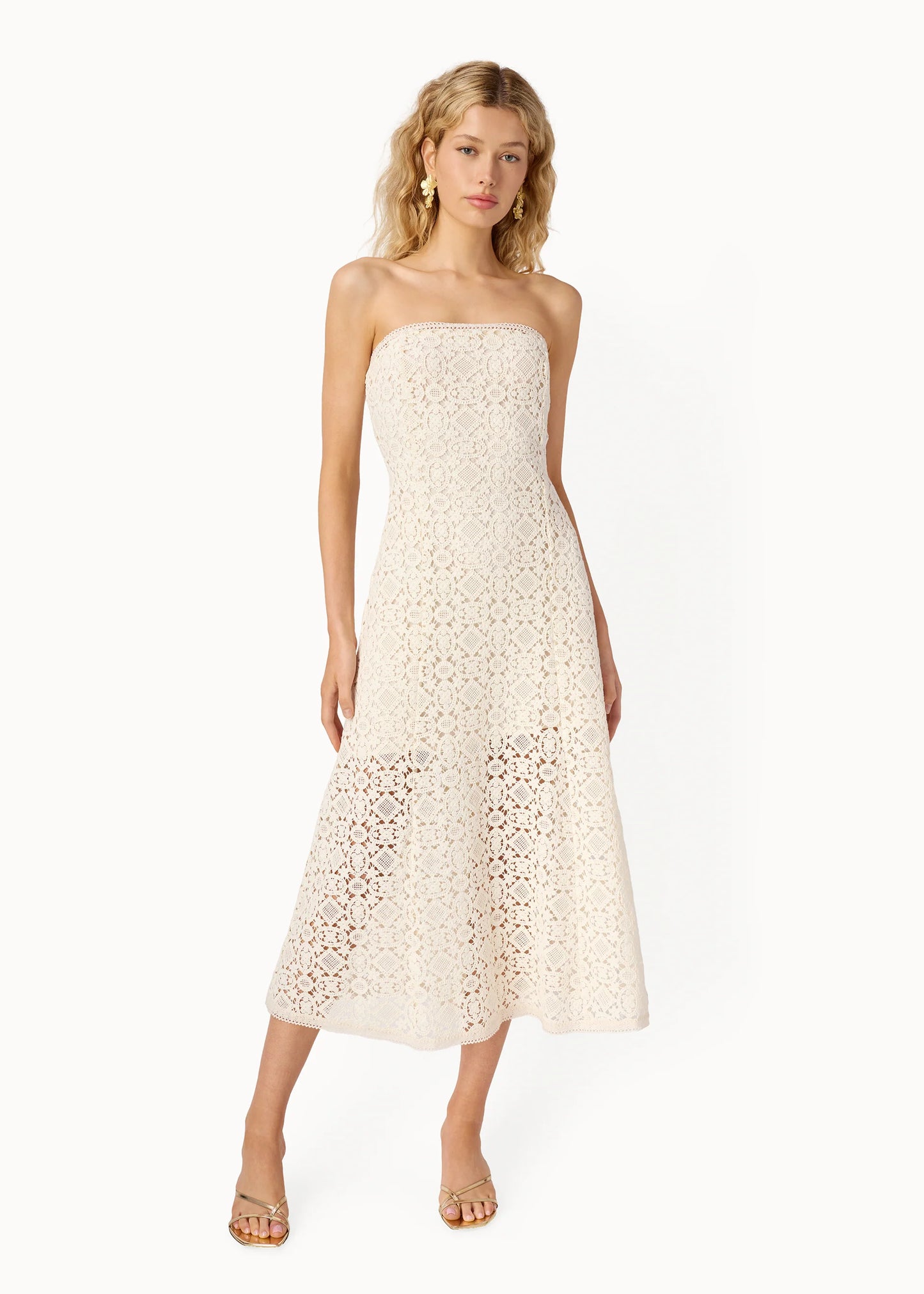 Cami NYC Lisboa Strapless Crochet Dress