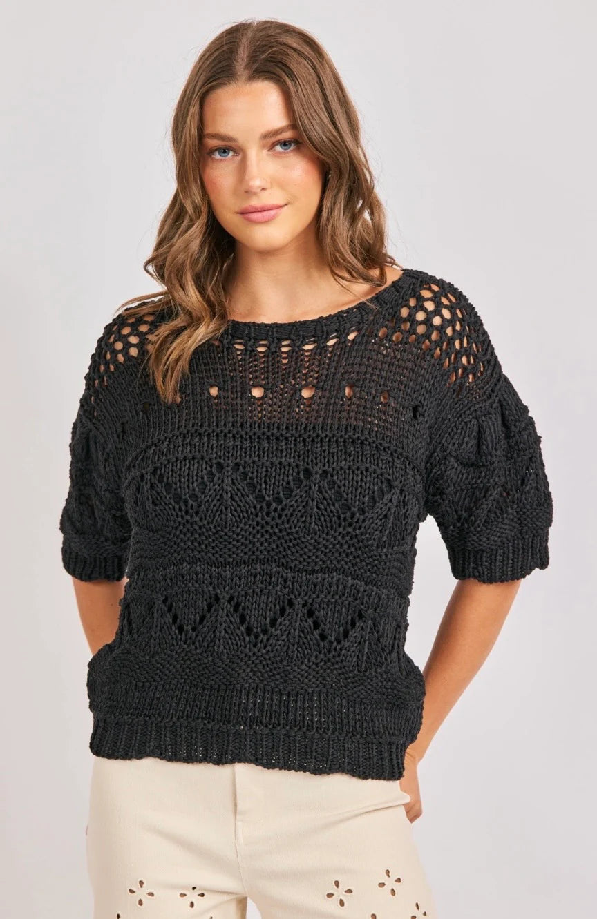 Sadie & Sage Annette Open Knit Sweater