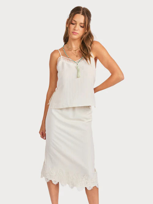 Sadie & Sage Fawn Lace Midi Skirt