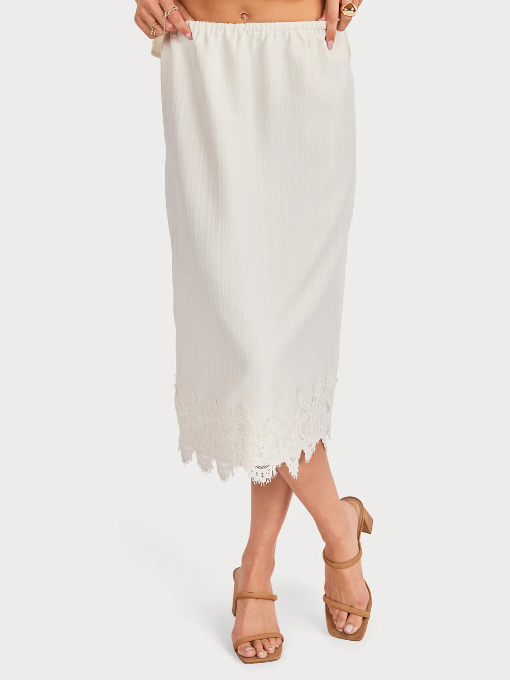 Sadie & Sage Fawn Lace Midi Skirt