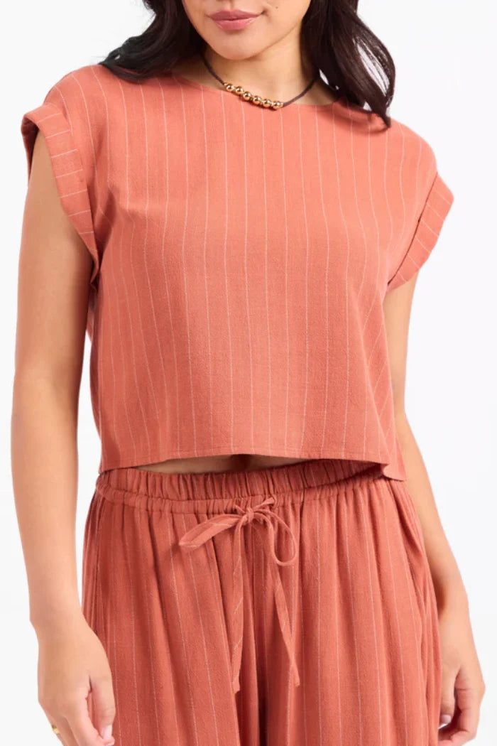 Sadie & Sage Sugarloaf Stripe Cuffed Top