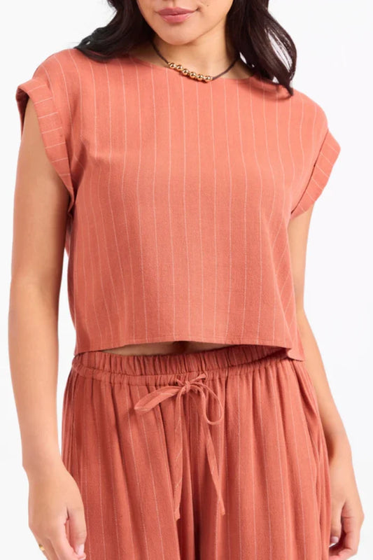 Sadie & Sage Sugarloaf Stripe Cuffed Top