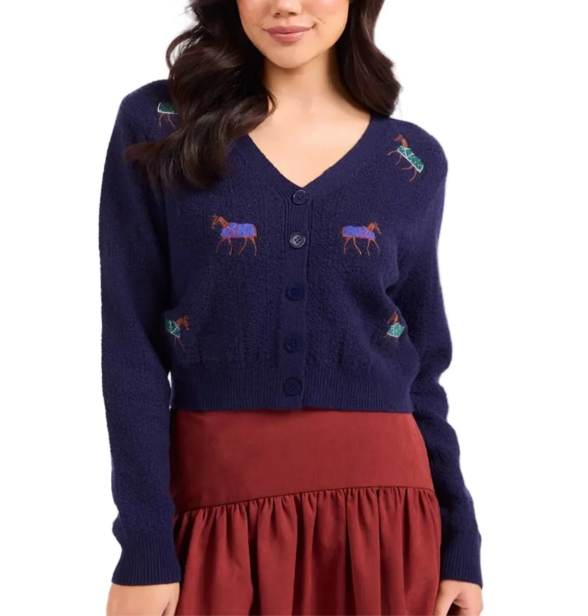 Sadie & Sage Esme Embroidered Horse Cardigan