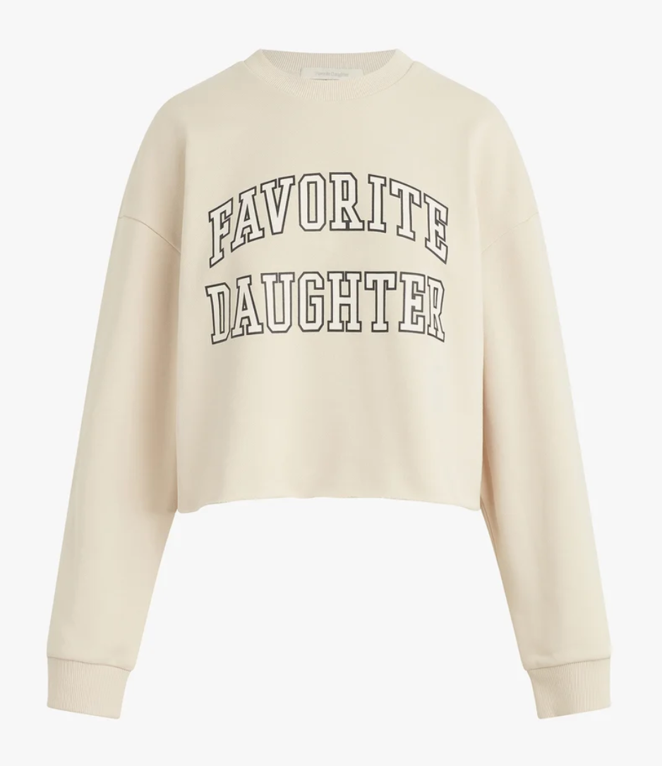 Favorite Daughter Cropped Collegiate Sweatshirt