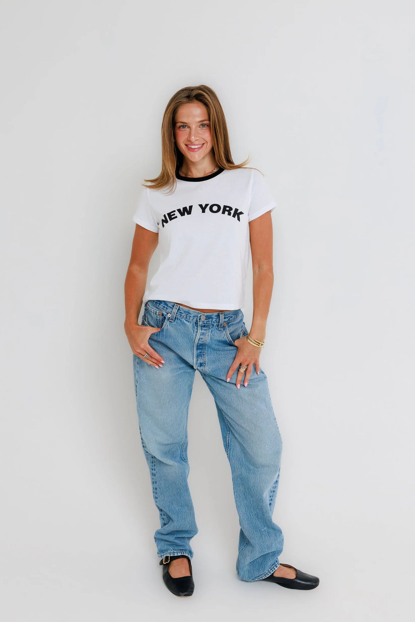 Sunny Somewhere New York - Ringer Tee