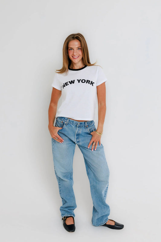 Sunny Somewhere New York - Ringer Tee