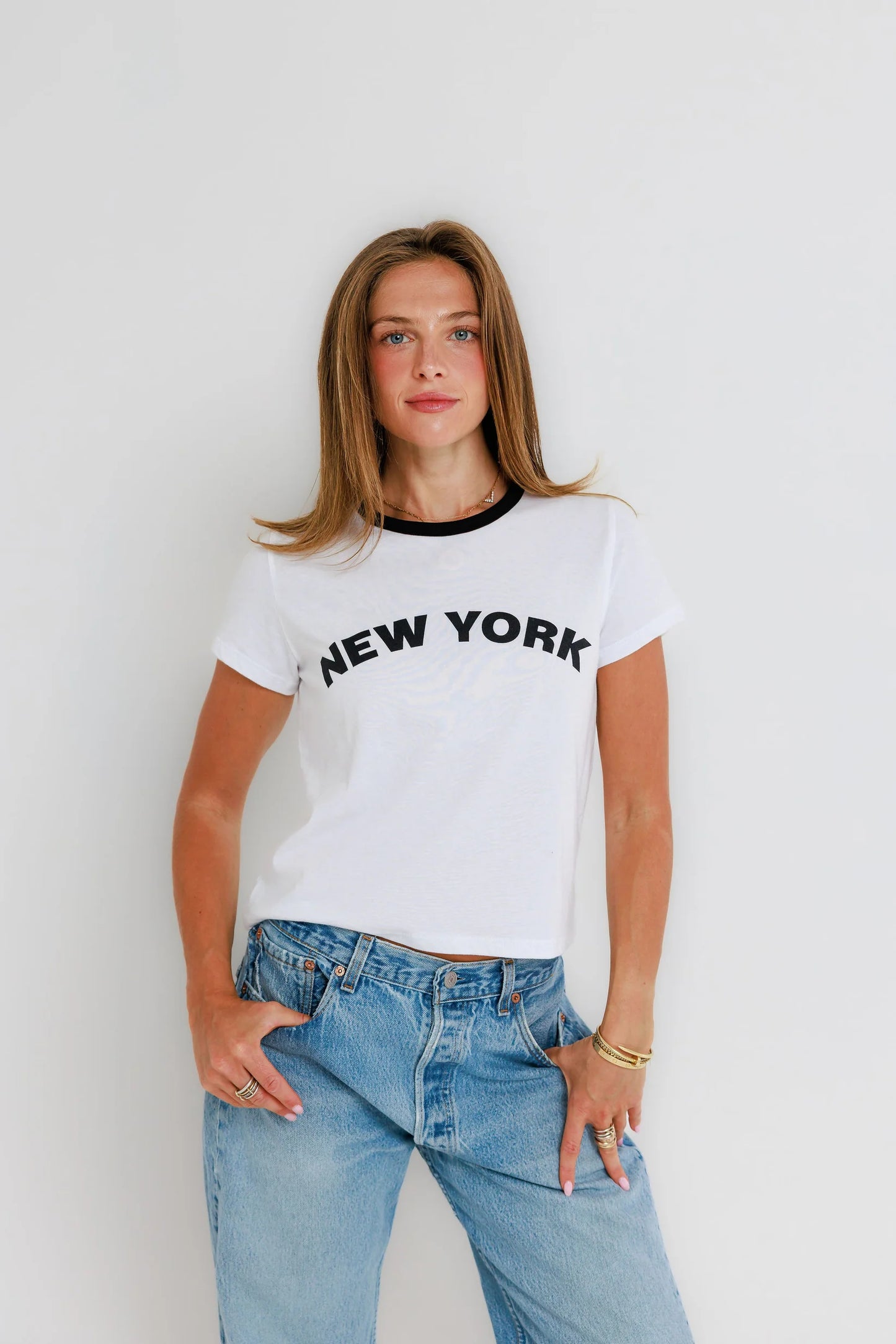 Sunny Somewhere New York - Ringer Tee