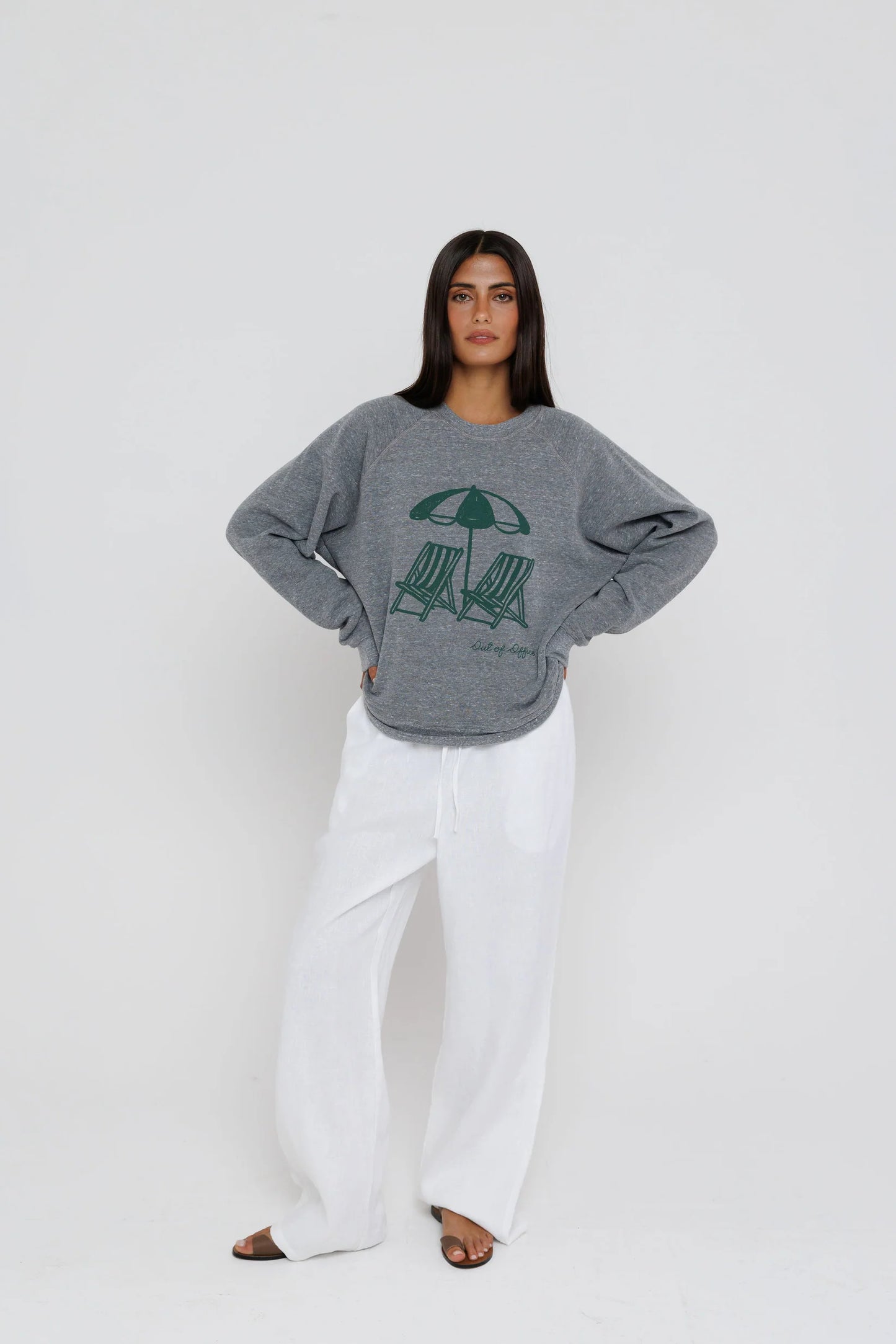 Sunny Somewhere Out Of Office Raglan Sweatshirt