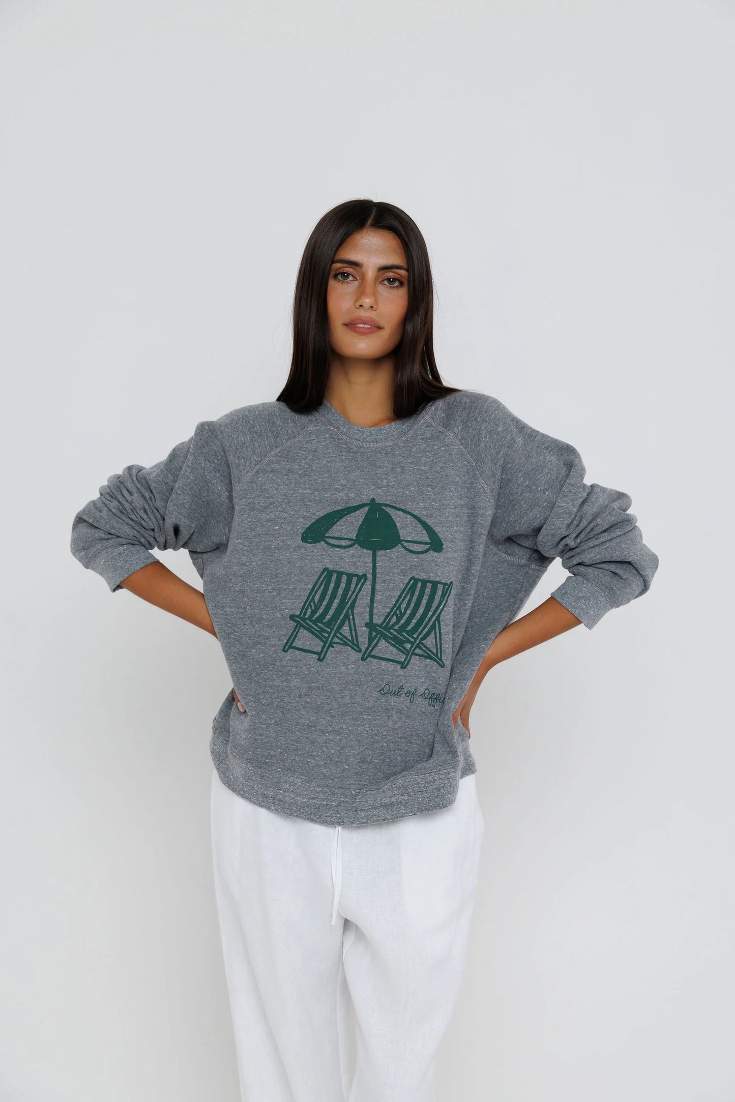 Sunny Somewhere Out Of Office Raglan Sweatshirt