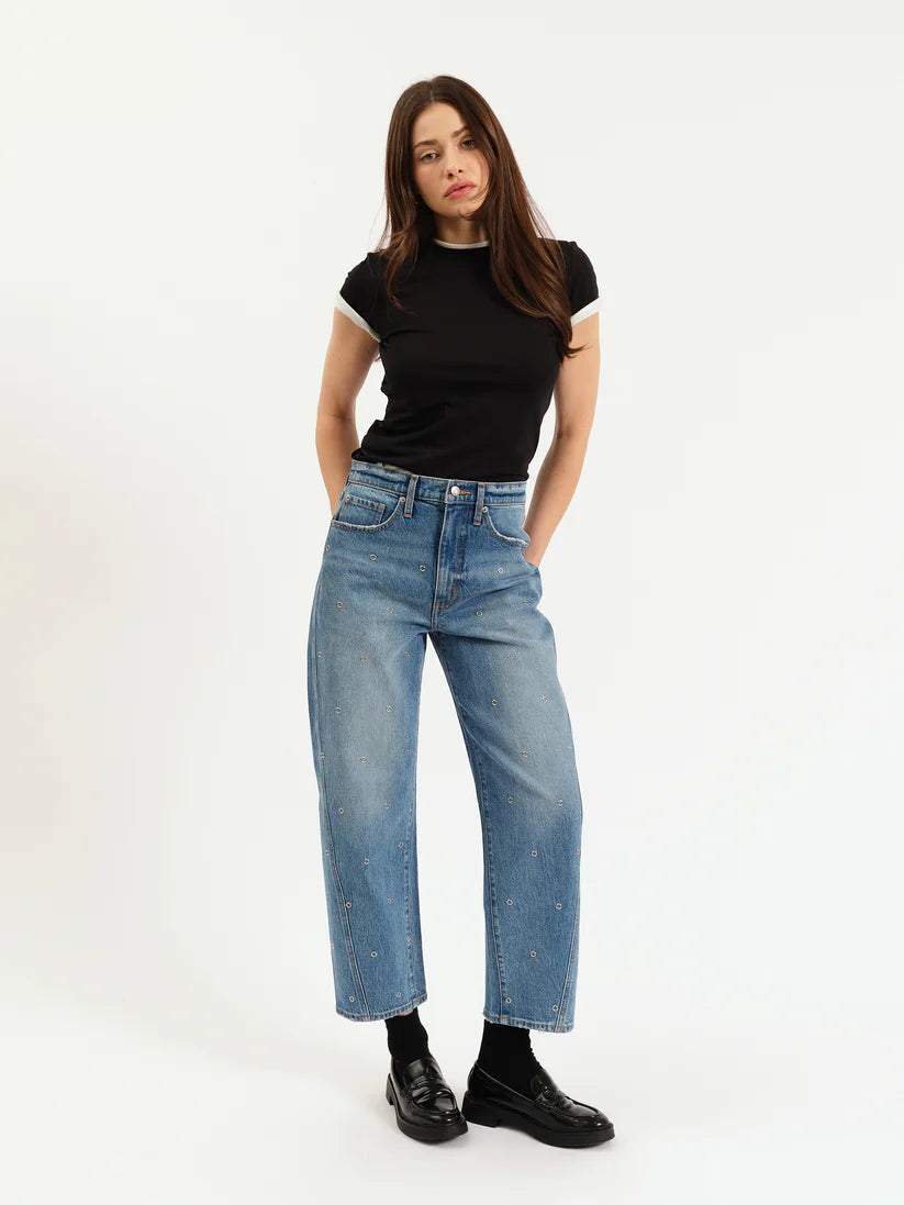 Daze Denim Westward Circle Stud Barrel Pant