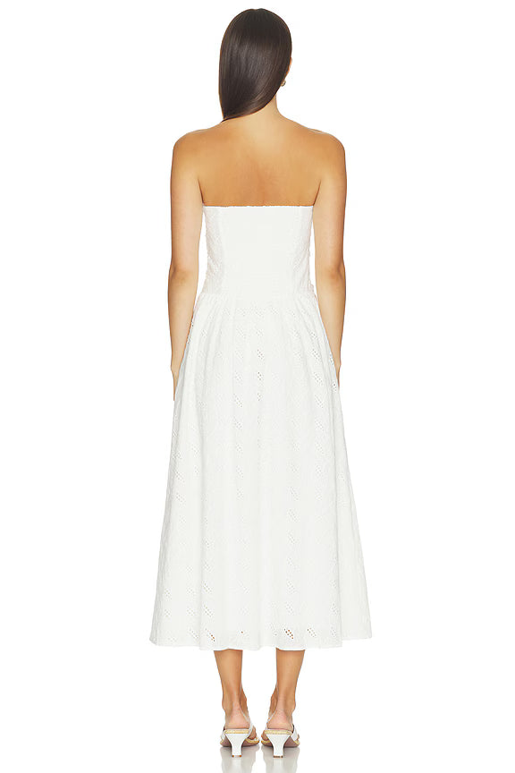 Elodie Wilda Eyelet Midi Dress