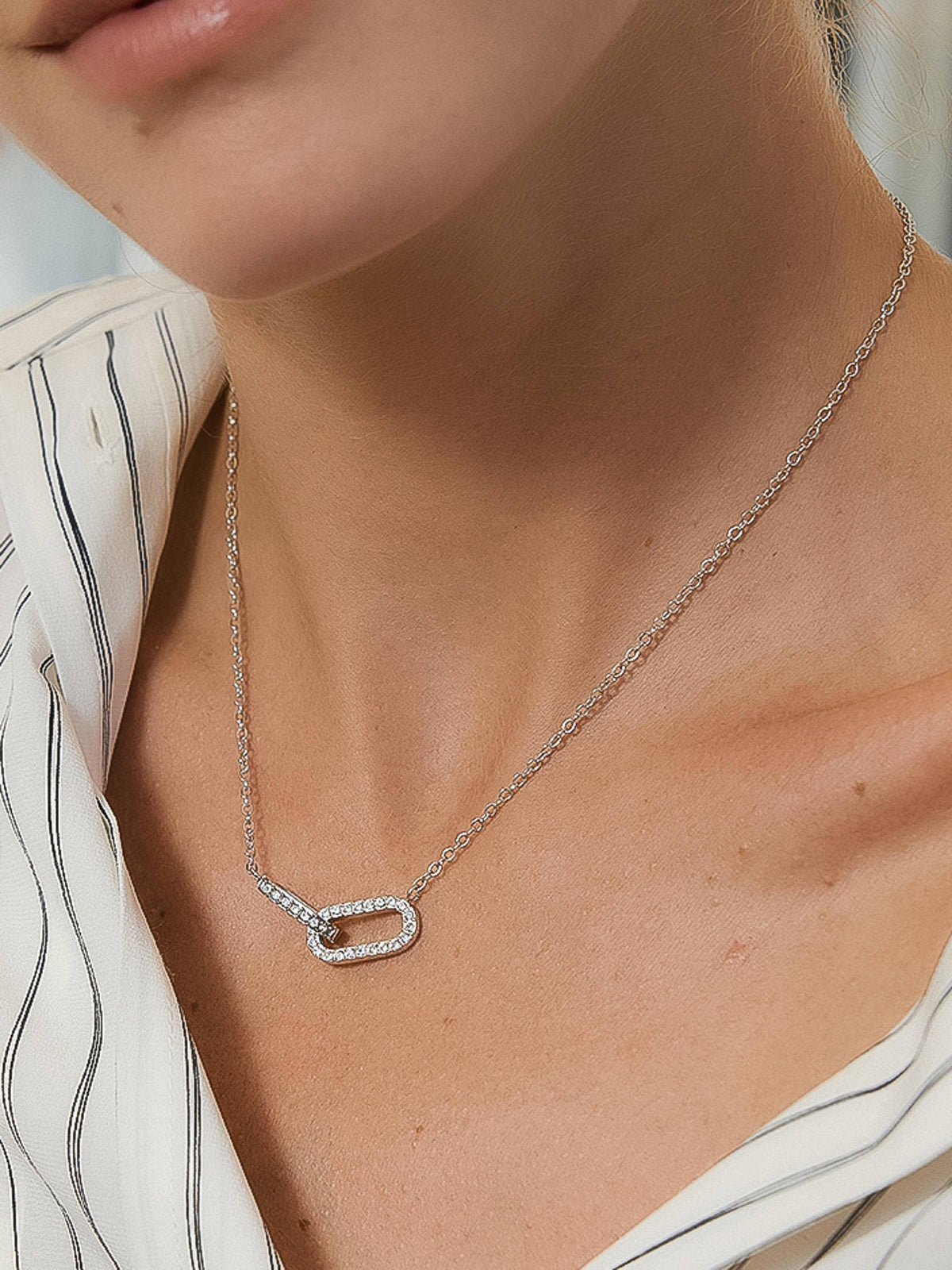 Priamo 18K Gold Non-Tarnish CZ Chain Necklace