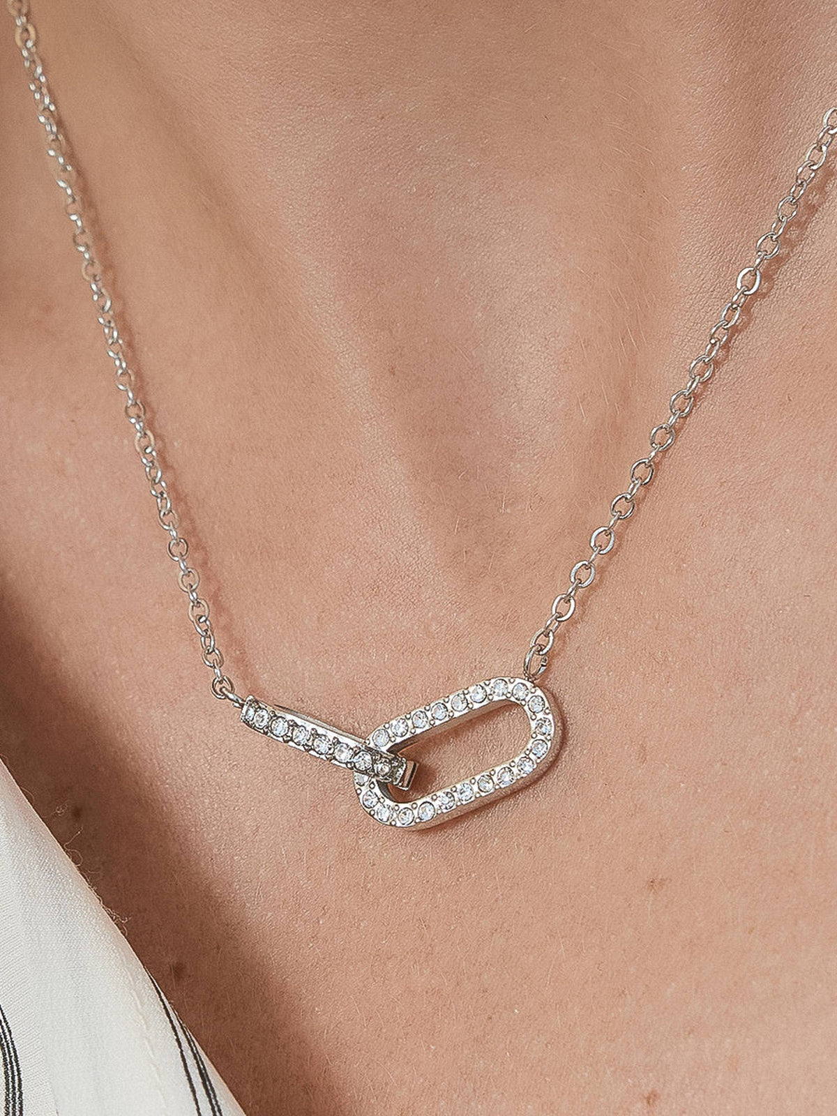 Priamo 18K Gold Non-Tarnish CZ Chain Necklace