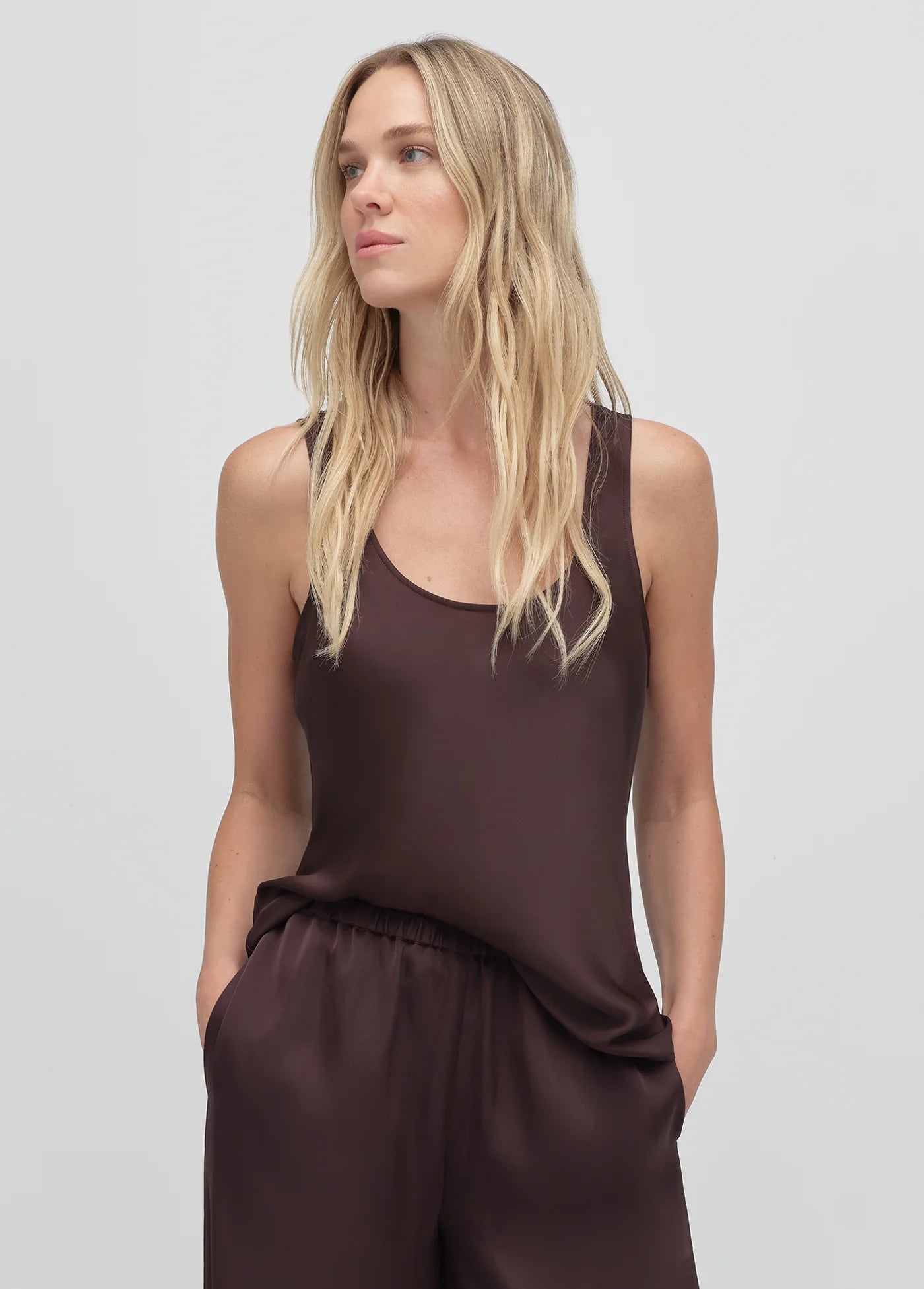 Favorite Daughter Clean Cut Silk Tank