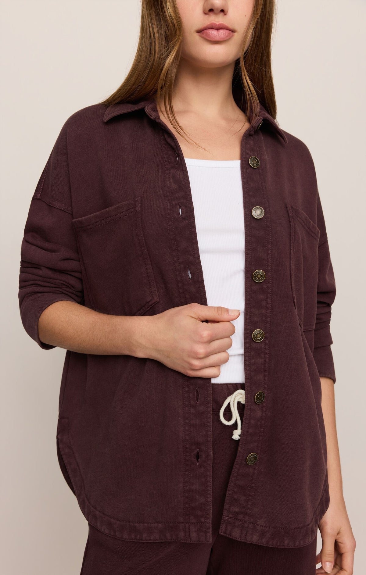 ZSupply All Day Knit Jacket Berry Noir