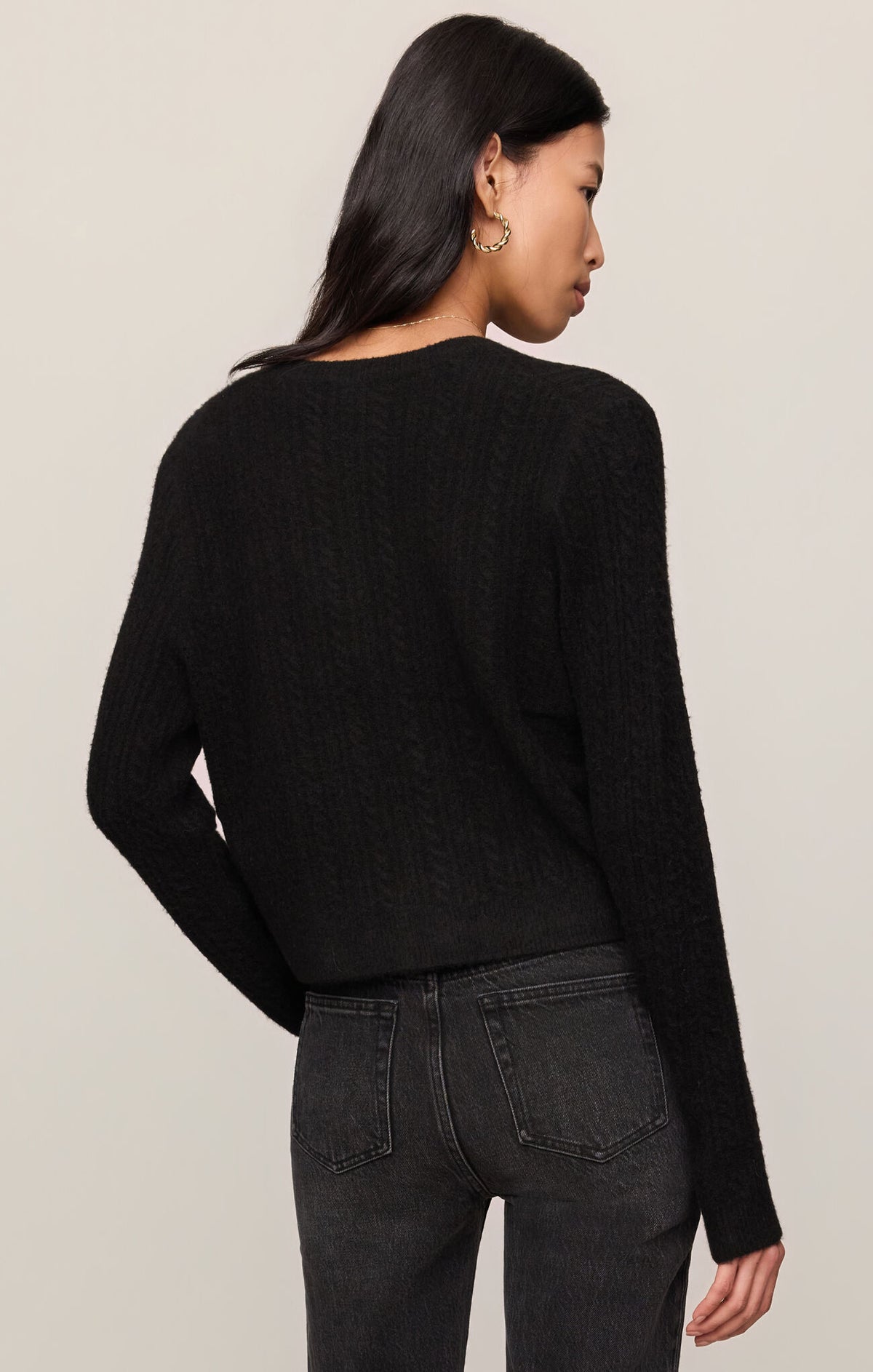 ZSupply Medina Pointelle Cardigan Black