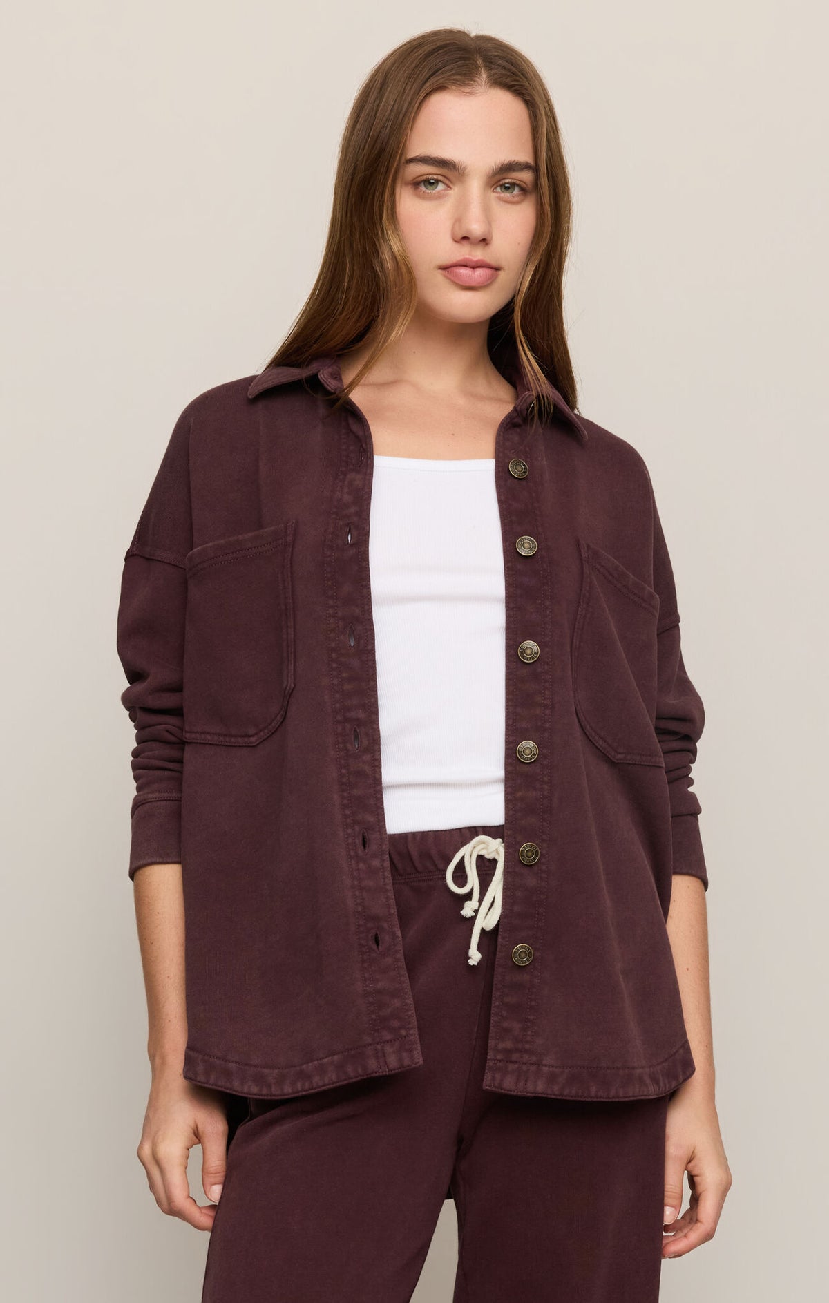 ZSupply All Day Knit Jacket Berry Noir
