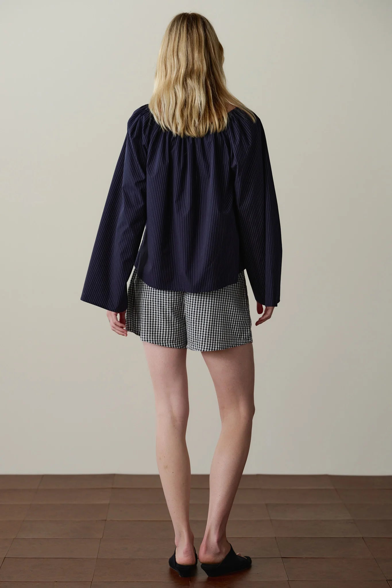 Donni Cotton Gingham Tap Short
