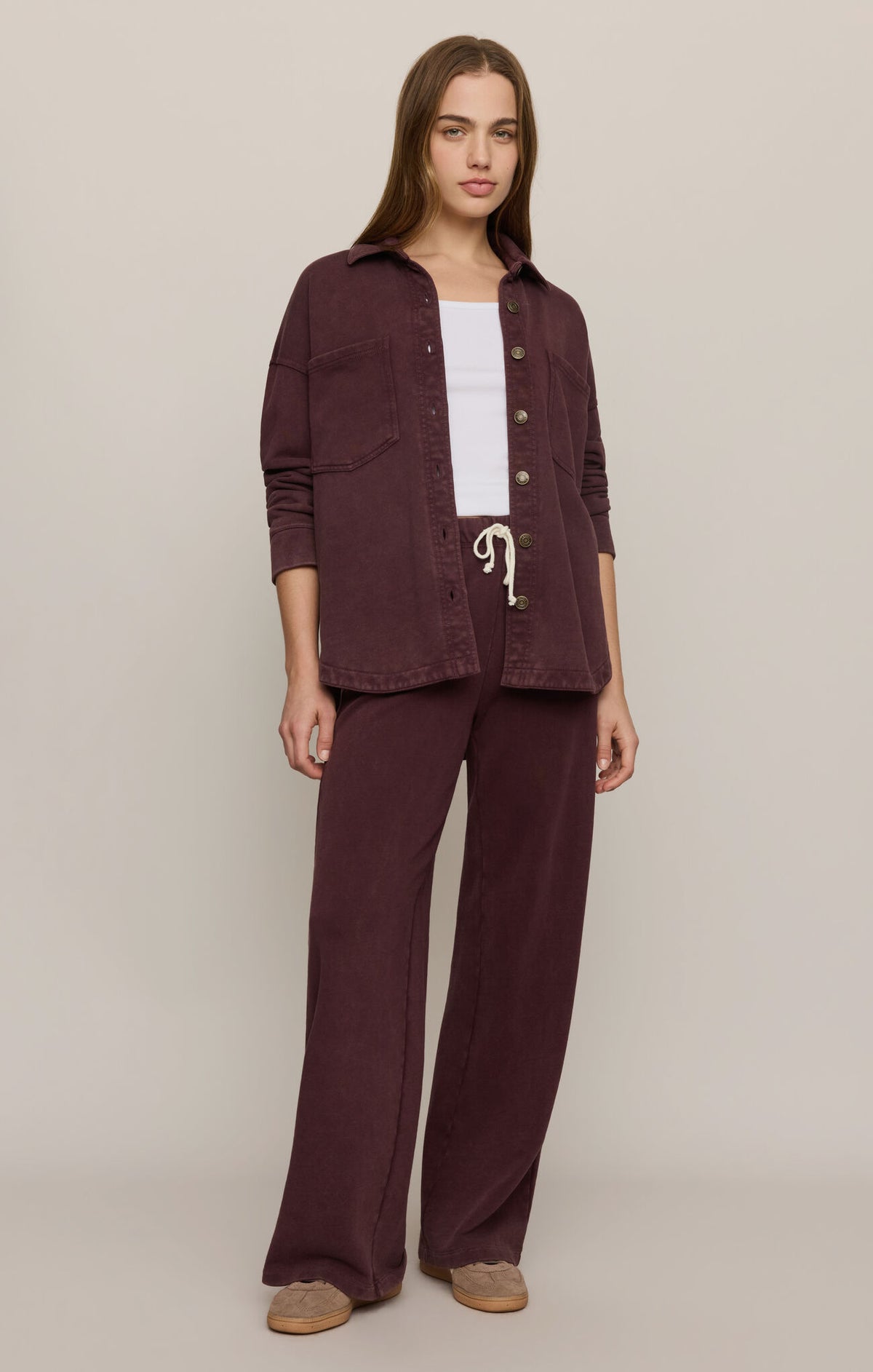ZSupply All Day Knit Jacket Berry Noir