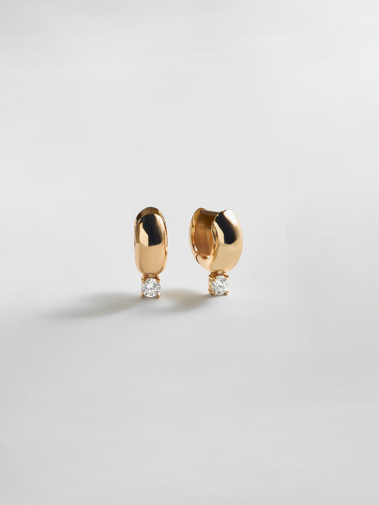 Bauble Bar Kourtney Huggie Earrings - Kourtney Gold Plated Brass Earrings